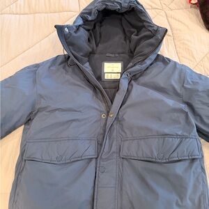Abercrombie & Fitch Men's Blue Puffer Jacket